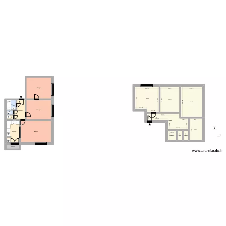Na Bělidle 2574, byt 2. Plan de 21 et 281 m² Na Bělidle 2574, byt 2. Plan de 21 et 281 m²