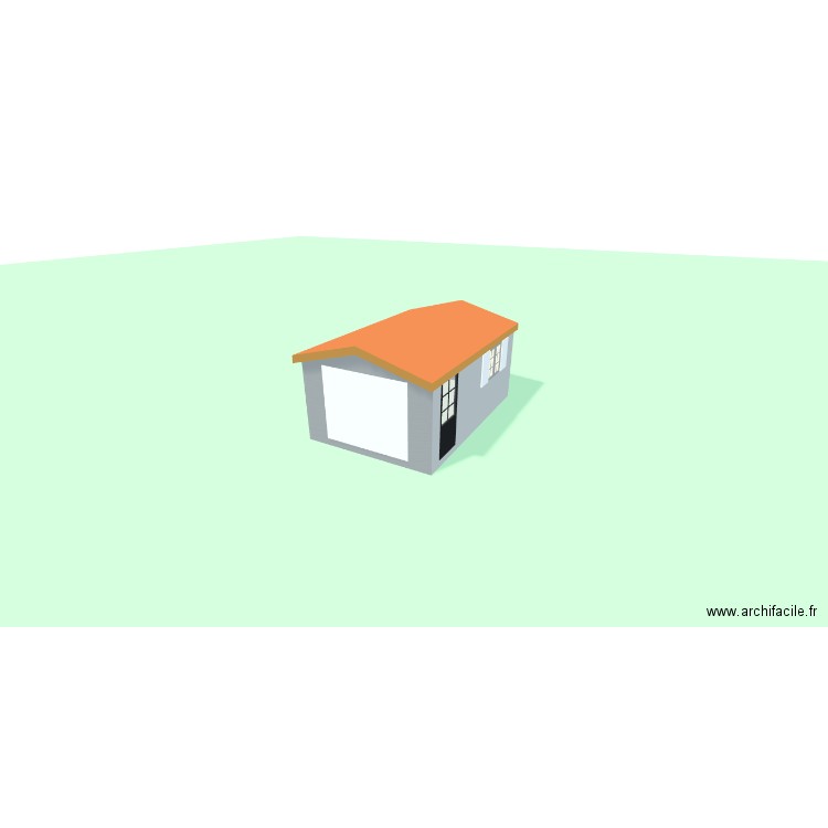 garage bois. Plan de 1 pièce et 19 m2