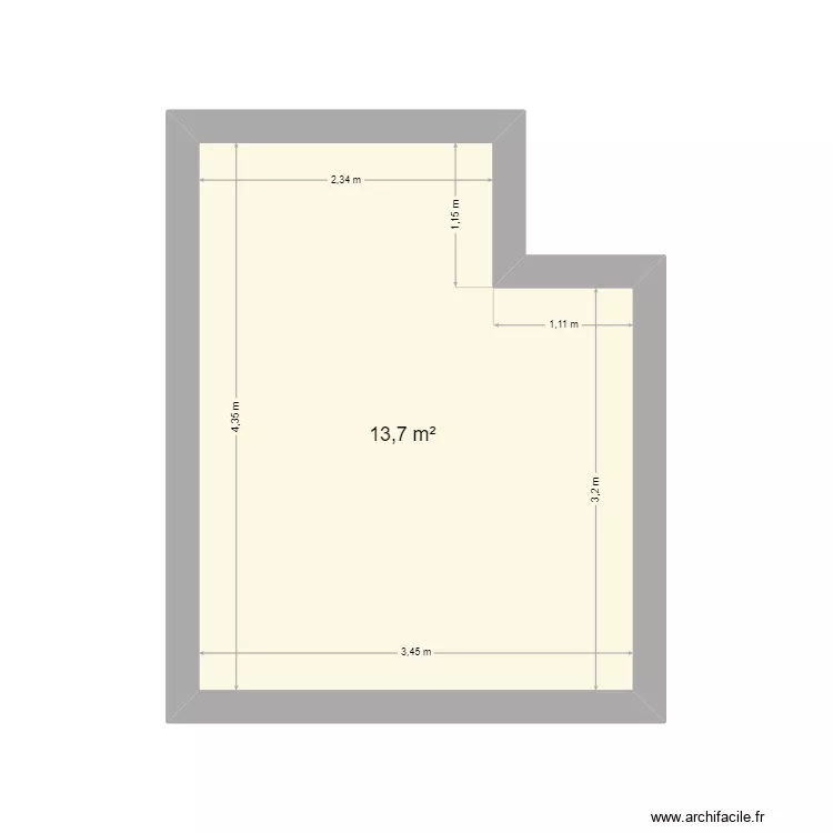 chambre. Plan de 