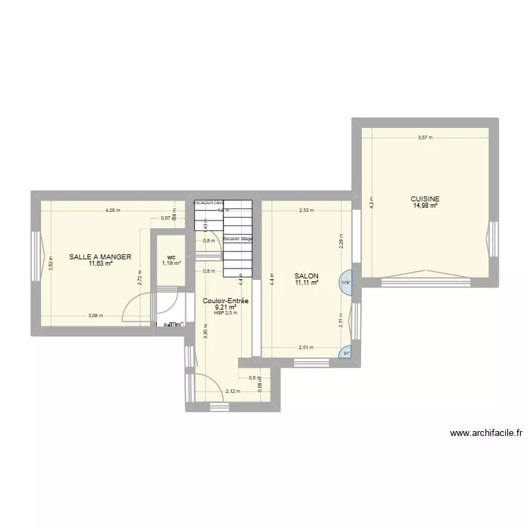 RDC. Plan de 5 et 48 m² RDC. Plan de 5 et 48 m²