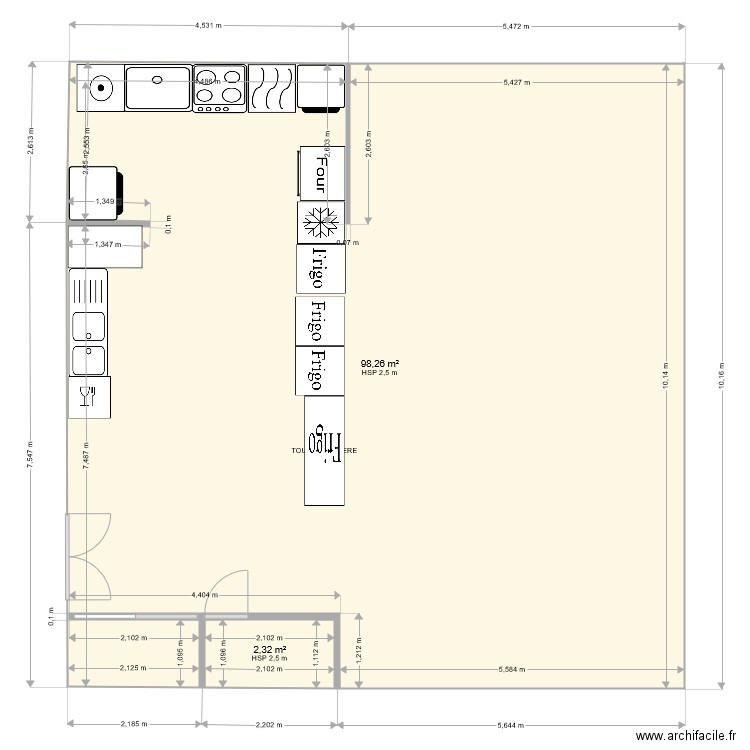 cuisine carenage 2. Plan de 0 pièce et 0 m2