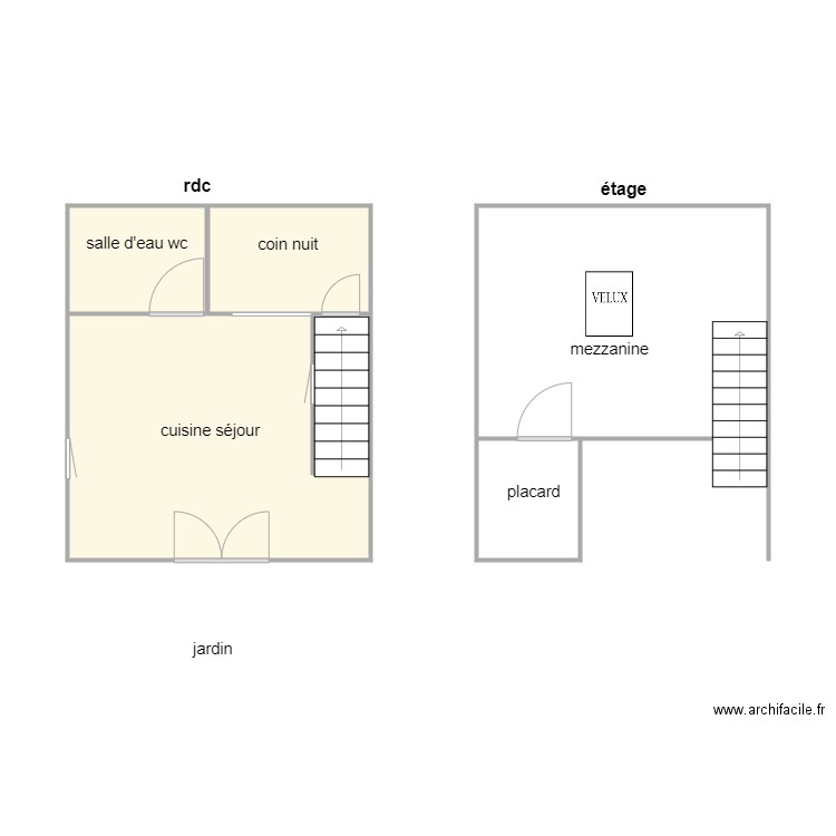 adonneau am. Plan de 4 pièces et 25 m2