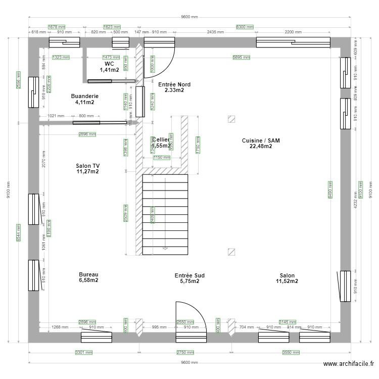 MOD7 RDC SOLS FINITIONS. Plan de 0 pièce et 0 m2