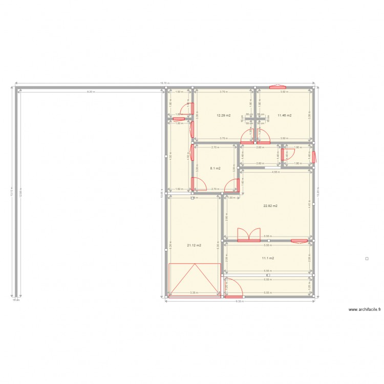 PLAN 3 PIECES. Plan de 0 pièce et 0 m2