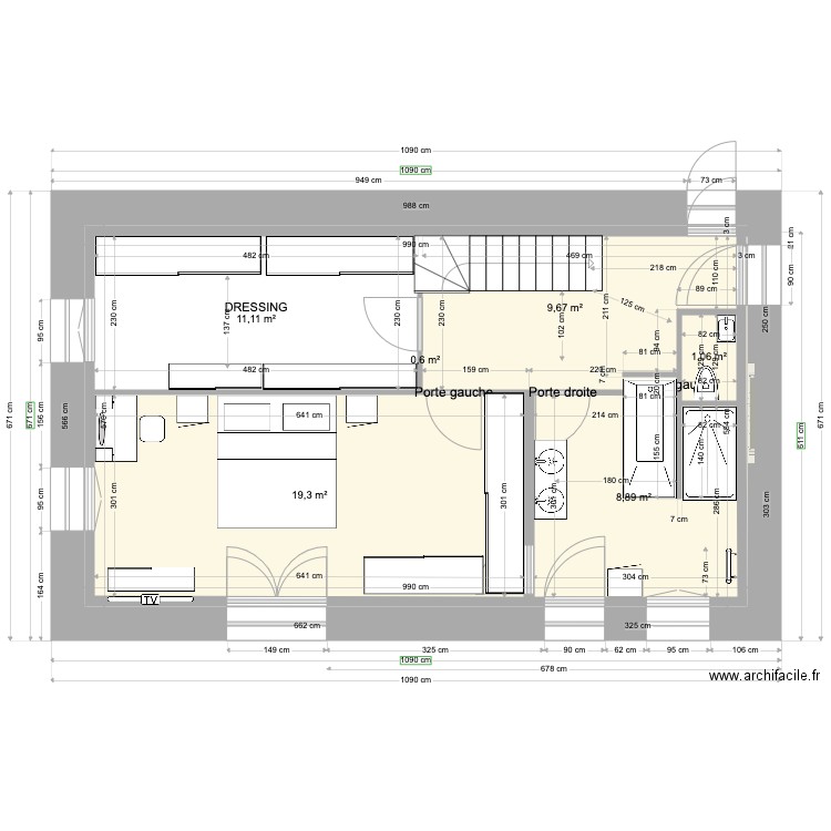 ANAIS BAT1 RDC V4 2022 11 18 v4. Plan de 6 pièces et 51 m2