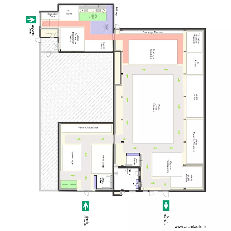 Implant Tri Linge 4 postes projet3/ 2023-07-22. Plan de 