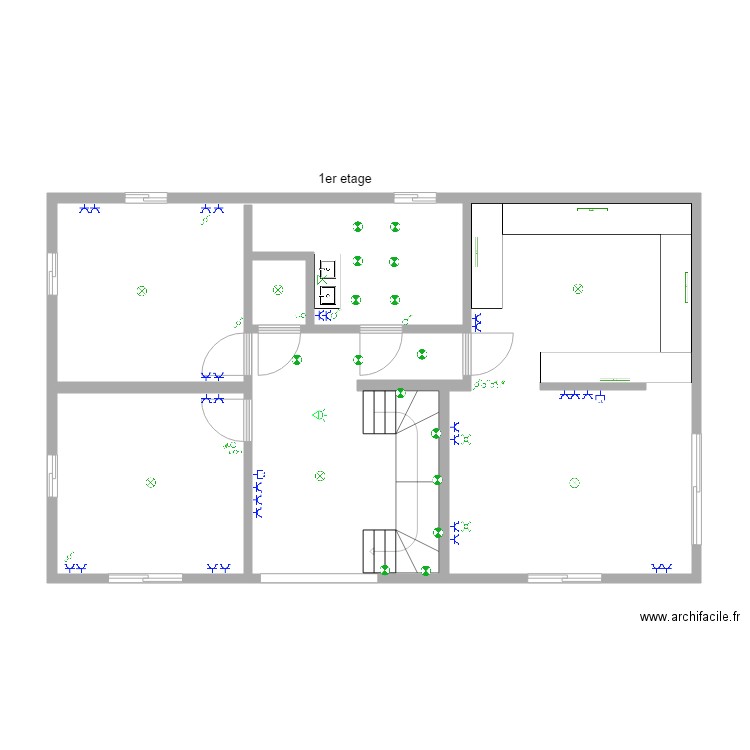 1 ETAGE . Plan de 0 pièce et 0 m2