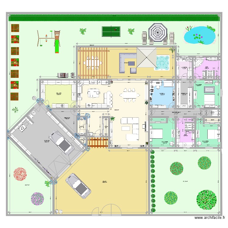 PLAN AC 19. Plan de 23 pièces et 879 m2