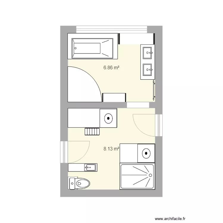 salle de bain. Plan de salle de bain. Plan de