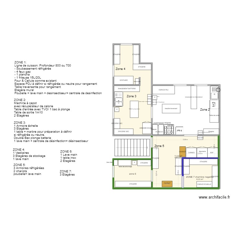 brise de mer st michel. Plan de 4 pièces et 45 m2