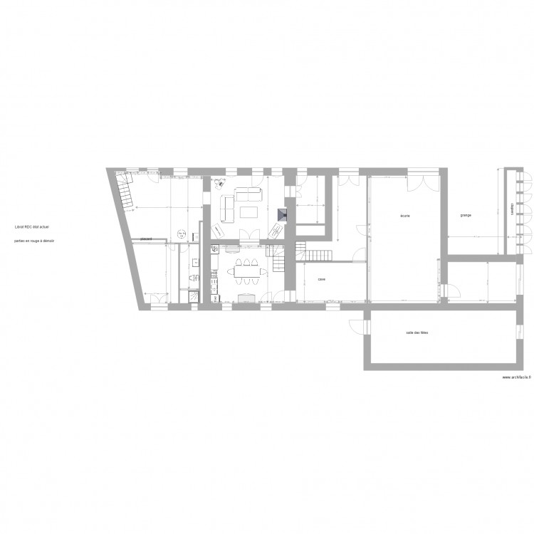 librat RDC  etat futur. Plan de 0 pièce et 0 m2