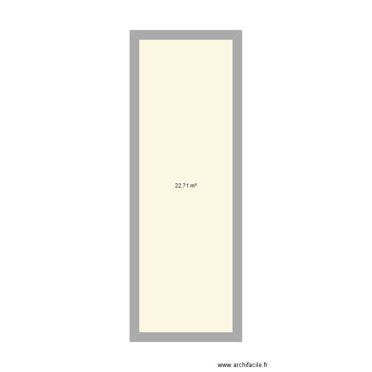 garage cab. Plan de 1 pièce et 23 m2