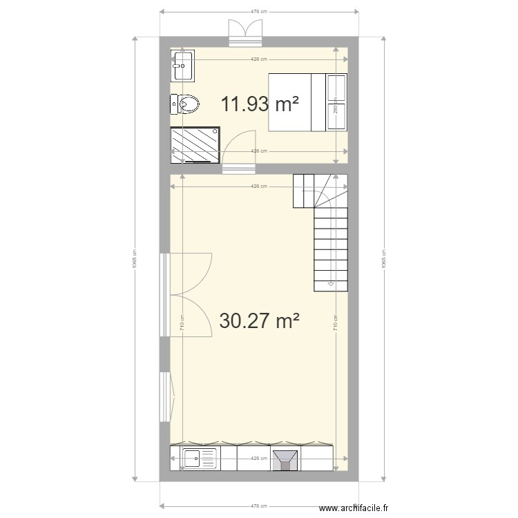 bastide. Plan de 0 pièce et 0 m2