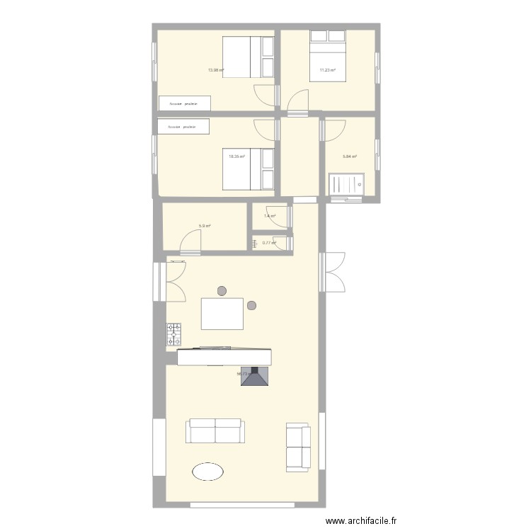 bas chauve 2. Plan de 0 pièce et 0 m2