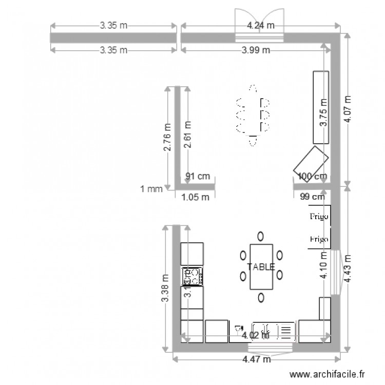 CUISINESAMsogny. Plan de 0 pièce et 0 m2