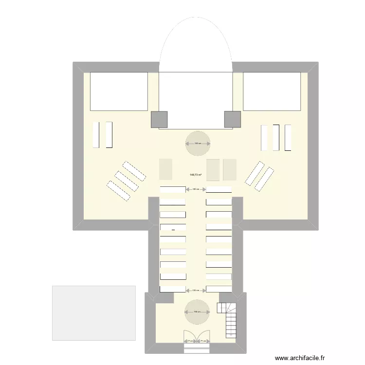 EGLISE VEAUNES. Plan de 