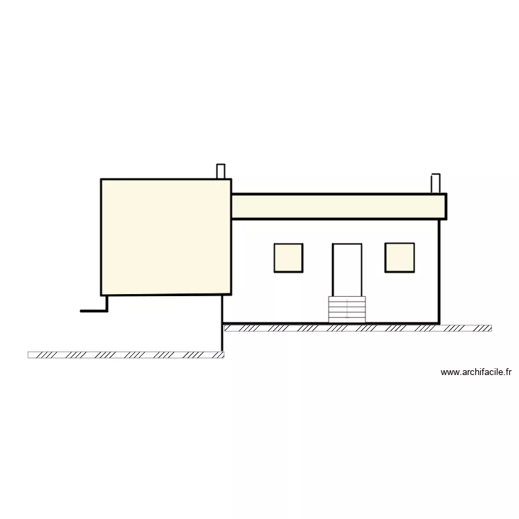 facade nord est. Plan de facade nord est. Plan de