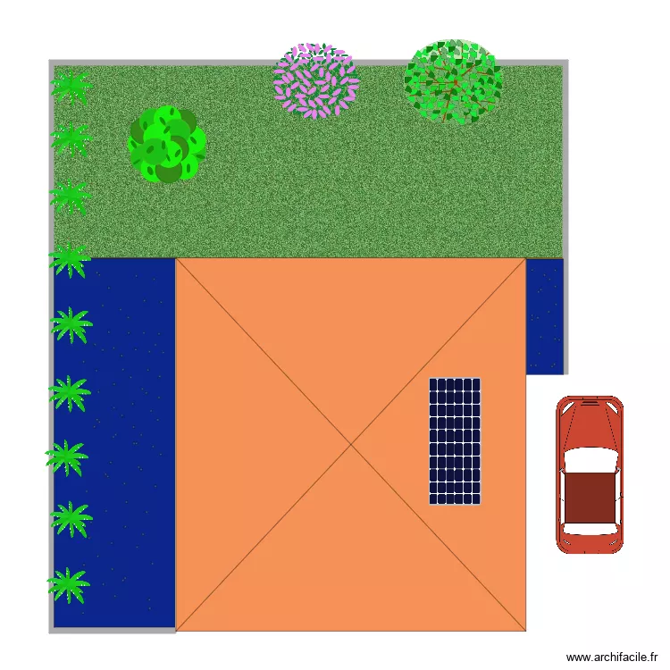 Amenagement borne againt . Plan de 