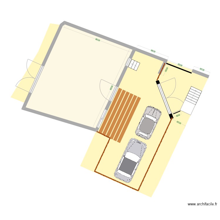 Chav cour proposition2. Plan de 1 pièce et 58 m2