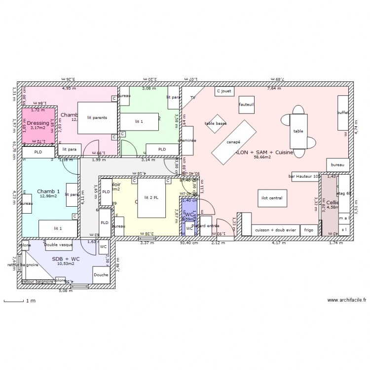 plan L 2. Plan de 0 pièce et 0 m2