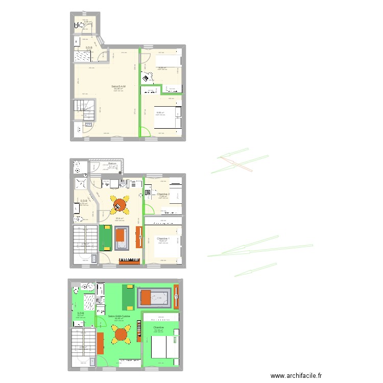 Immeuble 58 Bédarieux. Plan de 0 pièce et 0 m2