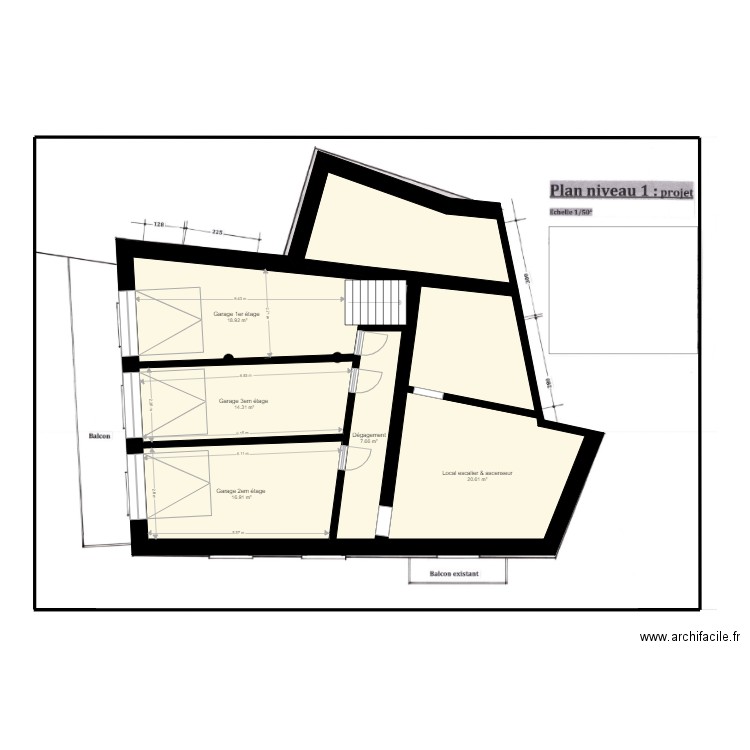 Plan appartement Djerdi garage . Plan de 8 pièces et 104 m2