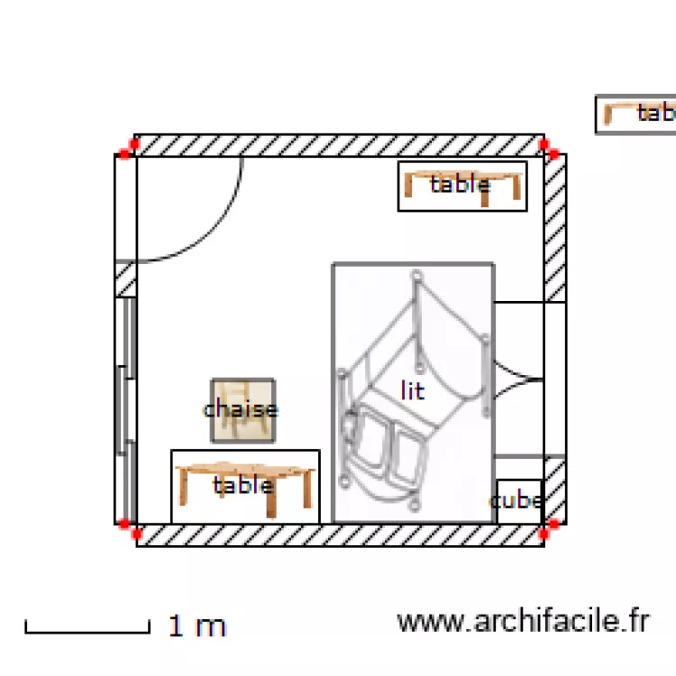 chambre Margot s. Plan de chambre Margot s. Plan de
