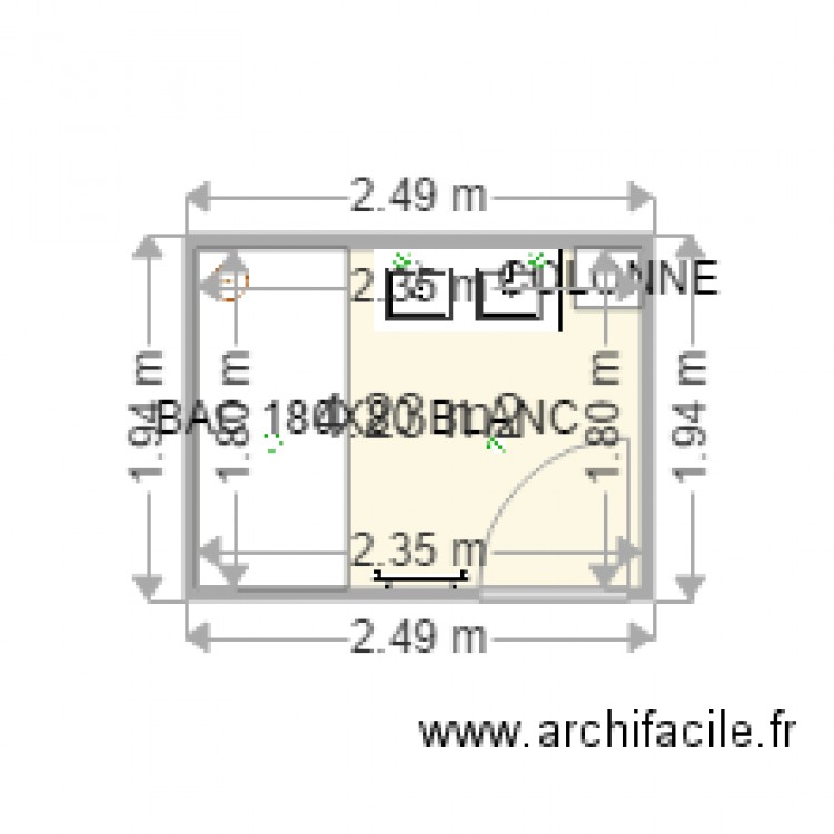 sdb philippe. Plan de 0 pièce et 0 m2