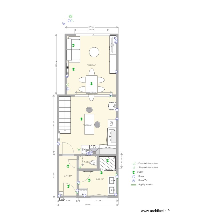 Maison Annezin Elec IND2. Plan de 0 pièce et 0 m2