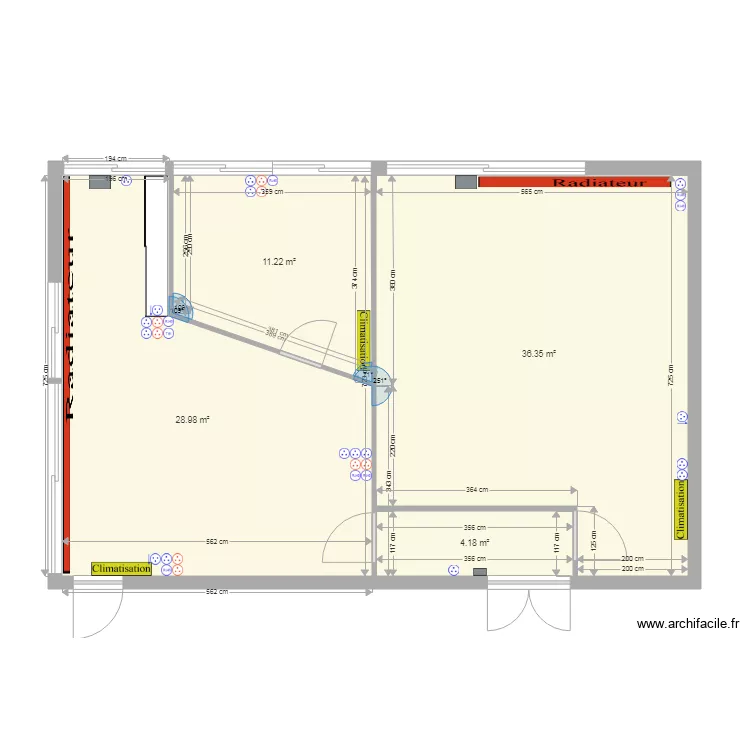 Bureau CNFPT   Existant. Plan de 