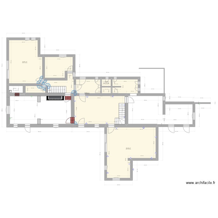 cuisine 3 gazand bas. Plan de 4 pièces et 116 m2