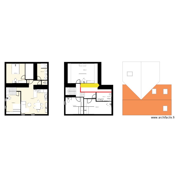 Lannion. Plan de 11 pièces et 113 m2