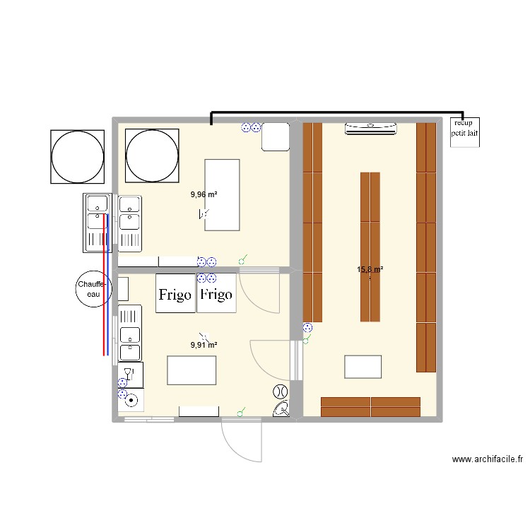 from2. Plan de 3 pièces et 36 m2