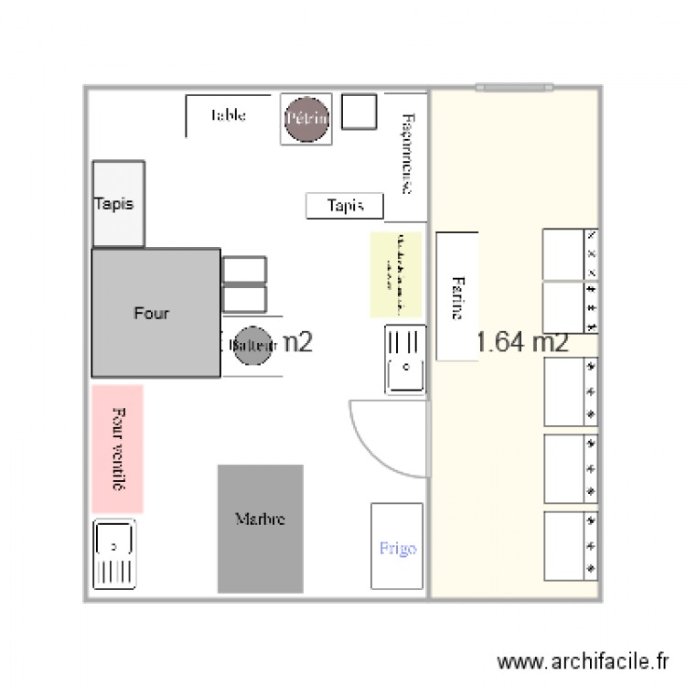 Plan boulangerie  Plan dessiné par 7661o