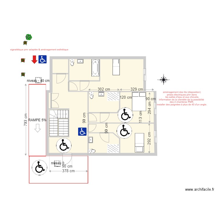 calluna chambres  travaux. Plan de 0 pièce et 0 m2