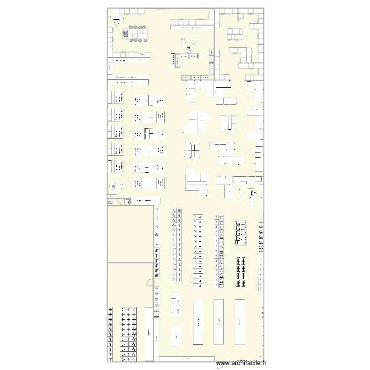  magasin 700m2. Plan de 