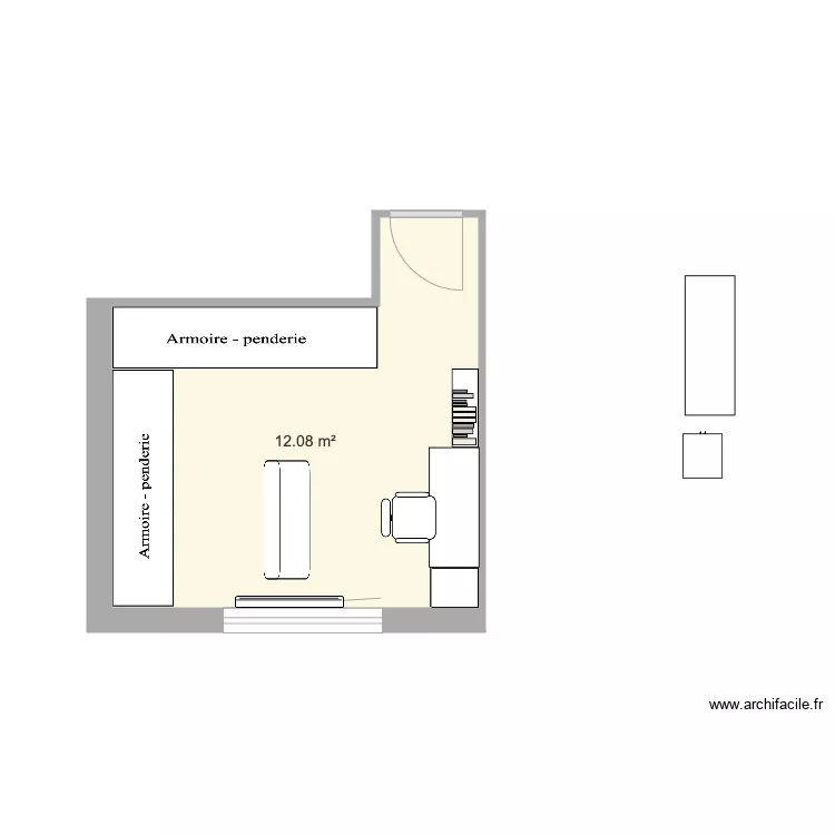 dressing bureau tassin. Plan de 