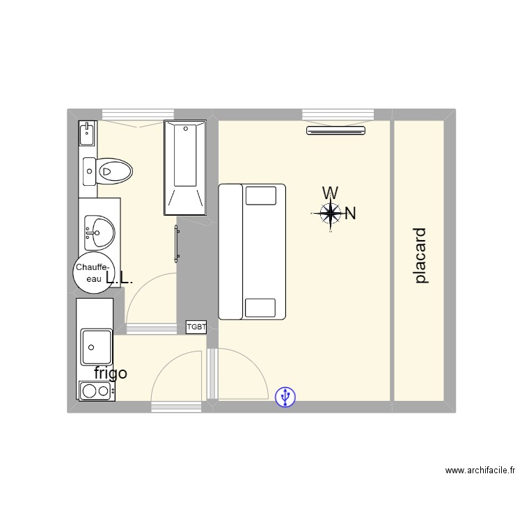 27 Chambery. Plan de 5 pièces et 18 m2