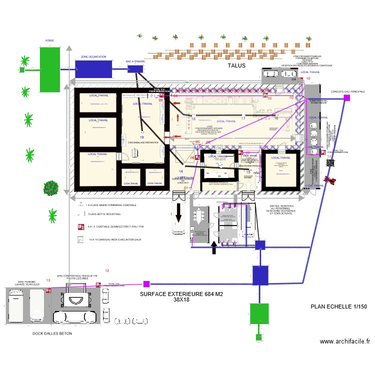 UCFL BOURAIL CIRCUIT EUA PROPRE EAU SALE . Plan de 0 pièce et 0 m2