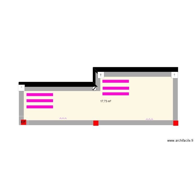 Norman Smith. Plan de 1 pièce et 18 m2