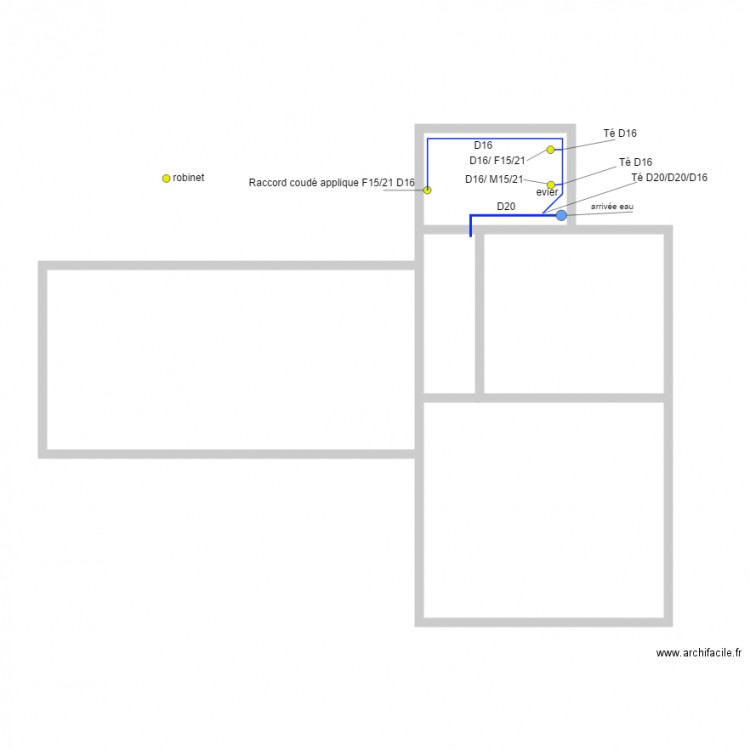 plomberie. Plan de 0 pièce et 0 m2