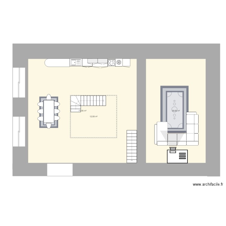 Mezzanine Maison Champclause. Plan de 0 pièce et 0 m2