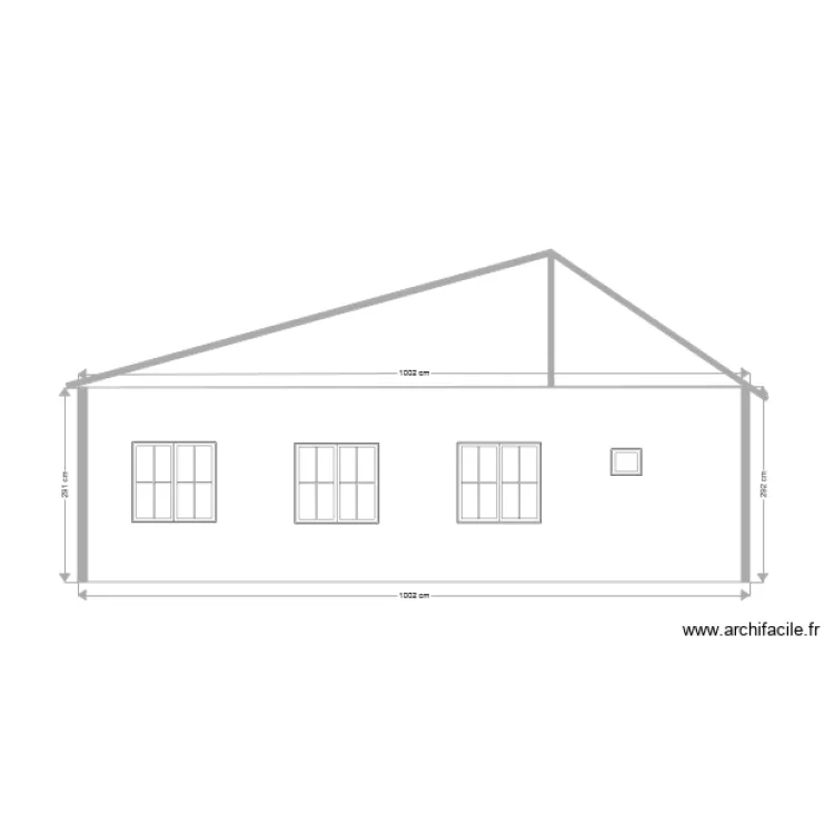 pignon ouest. Plan de pignon ouest. Plan de