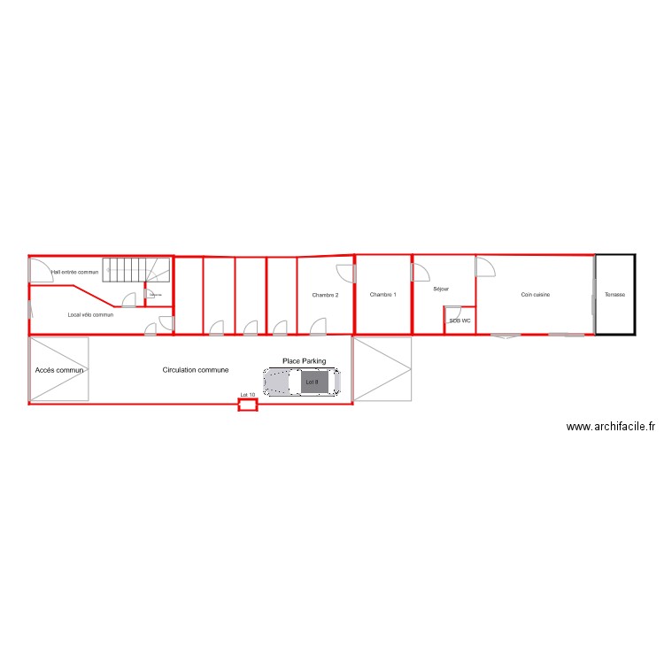 rez de chaussé pousssy v35. Plan de 0 pièce et 0 m2