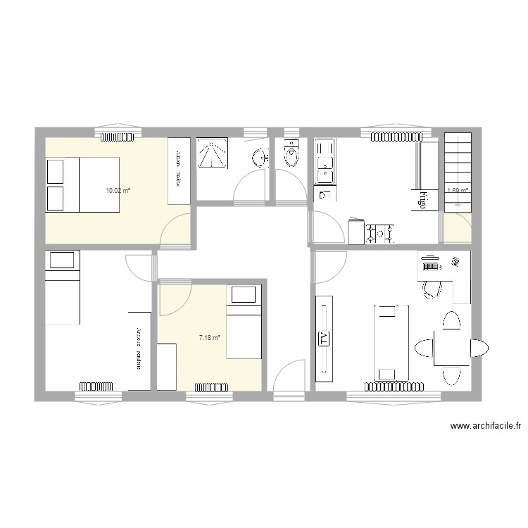 Plan aménagement maison. Plan de 0 pièce et 0 m2