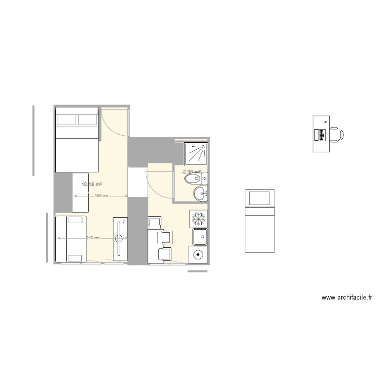 studio ferrandiere v2. Plan de 0 pièce et 0 m2