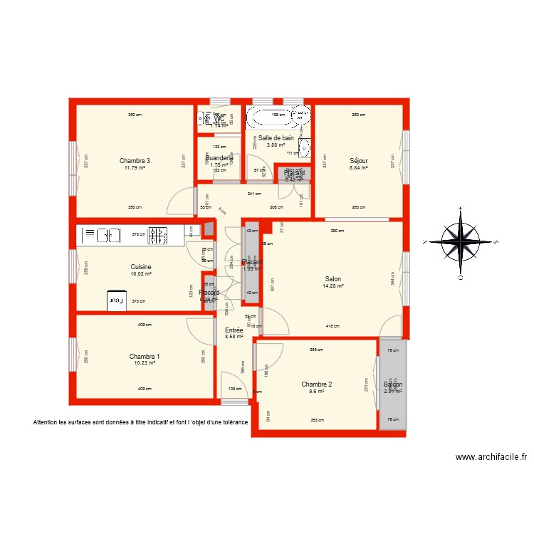 BI 4960 côté. Plan de 0 pièce et 0 m2