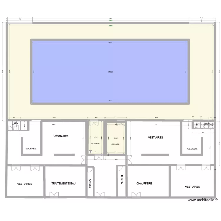 centre nautique. Plan de 