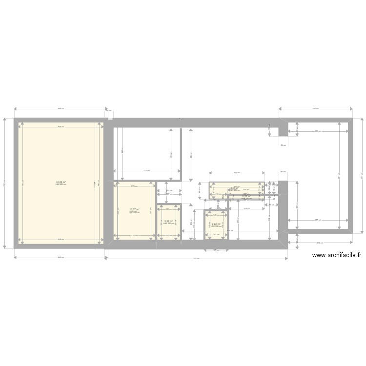 projet 1.1 essai. Plan de 10 pièces et 120 m2