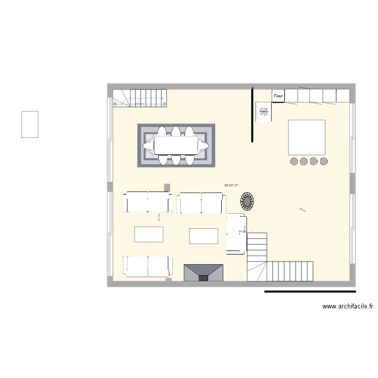 salon escalier inversé lolo bis bis inversé. Plan de 0 pièce et 0 m2